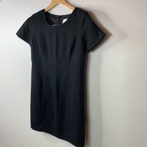NWT Adolfo Studio Linen/ Rayon Black Dress 4P